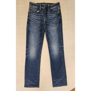 American Eagle Mens Original Straight Blue Jeans 29x34 Airflex Extreme Flex Boot